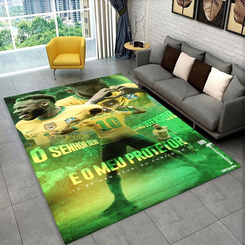 Outdoor Sport Flooring - Tappeto Antiscivolo con Motivo Calcistico N-Neymar