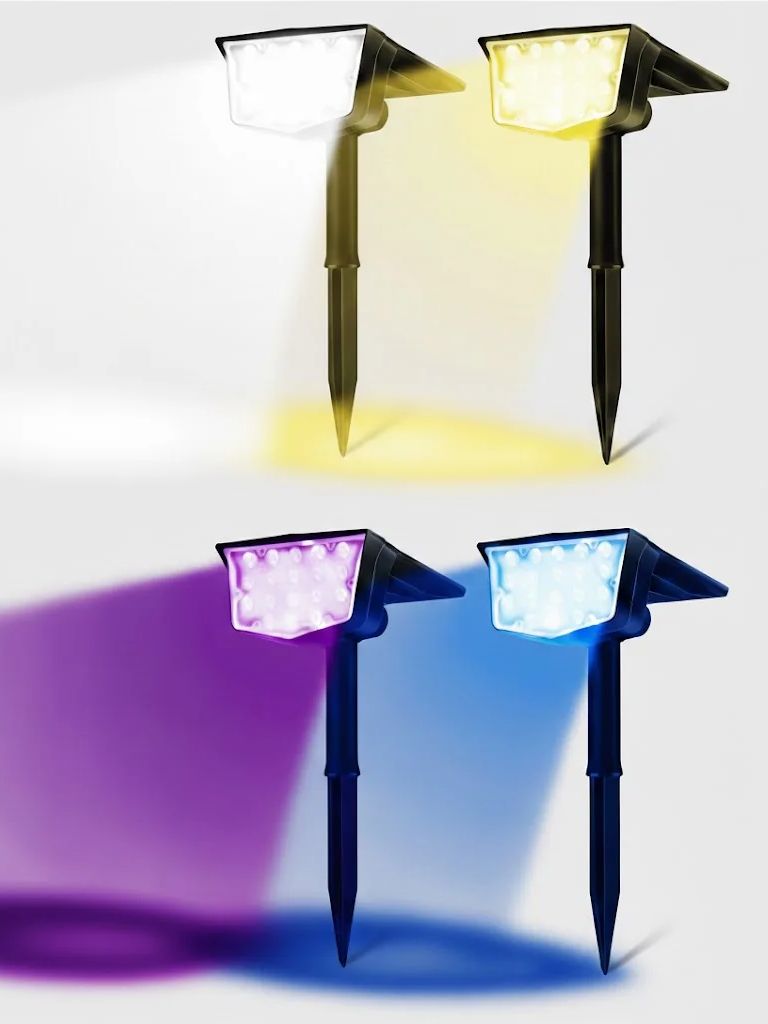 Outdoor Spotlight - 2 faretti solari da esterno da